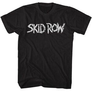 Skid Row Logo Shirt Rock Band Music Graphic Tee Vintage Metal Concert Fan Unisex